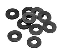 PATIKIL M6 Rubber Flat Washer, 10 Pack 6mm ID 14mm OD 2.5mm Thick Sealing Spacer Gasket Ring for Faucet Pipe Water Hose Fastener Bolt, Black