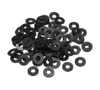 PATIKIL M6 Rubber Flat Washer, 100 Pack 6mm ID 13mm OD 1.6mm Thick Sealing Spacer Gasket Ring for Faucet Pipe Water Hose Fastener Bolt, Black