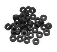 PATIKIL M6 Rubber Flat Washer, 120 Pack 6mm ID 12mm OD 4.5mm Thick Sealing Spacer Gasket Ring for Faucet Pipe Water Hose Fastener Bolt, Black