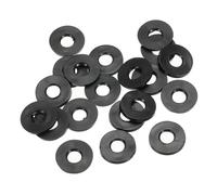 PATIKIL M6 Rubber Flat Washer, 20 Pack 6mm ID 13mm OD 1.6mm Thick Sealing Spacer Gasket Ring for Faucet Pipe Water Hose Fastener Bolt, Black
