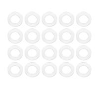 PATIKIL M6 Silicone Flat Washer, 20 Pcs 6mm ID 10mm OD 1.5mm Thick Plain Washer Grommets O-Ring Sealing Gasket Spacer for Faucet Pipe Water Hose Shower Door Handles, White