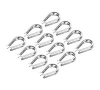 PATIKIL M6 Stainless Steel Thimble, 50 Pack Wire Rope Thimbles for 1/4" Diameter Wire Rope Cable Rigging