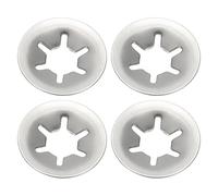 PATIKIL M6 Star Internal Tooth Lock Washers, 150 Pcs Push on Retaining Clips 304 Stainless Steel Quick Speed Locking Washers for Fastening, Silver