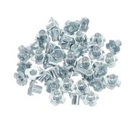 PATIKIL M6 T-Nuts, 40 Pcs Zinc Plated Steel 4-Pronged Tee Blind Nut 12 mm Length Four-jaw t Nuts Threaded Inserts Hardware for Wood Furniture Cabinetry Rock Climbing Holds