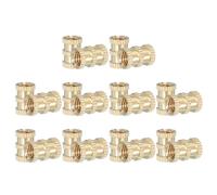 PATIKIL M6 Threaded Inserts, 20 Pcs Female Metric Brass Knurled Nuts Heat Set Insert for Plastic 3D Printing Components (M6x12x8mm)
