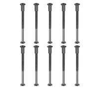 PATIKIL M6 x 100 mm Hex Chicago Screws, 10 Set Binding Screw Posts Connecting Hex Drive Socket Cap Bolt Nuts for Scrapbook Leather Belt Album Photo Furniture Repair, Black