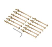 PATIKIL M6 x 100mm Bunk Bed Bolts, 12 Pack Hex Drive Socket Cap Barrel Screws Bolt Nuts Assortment Kit with 1Pcs Wrench for Furniture Bed, Zinc Color