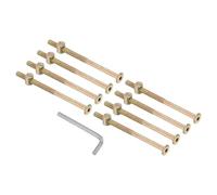 PATIKIL M6 x 100mm Bunk Bed Bolts, 8 Pack Hex Drive Socket Cap Barrel Screws Bolt Nuts Assortment Kit with 1Pcs Wrench for Furniture Bed, Zinc Color