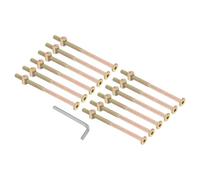 PATIKIL M6 x 110mm Bunk Bed Bolts, 12 Pack Hex Drive Socket Cap Barrel Screws Bolt Nuts Assortment Kit with 1Pcs Wrench for Furniture Bed, Zinc Color