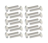 PATIKIL M6 x 35 mm Thread T-Slot Bolts, 20 Pcs Drop-in Bolt Hammer Head T-Bolt Standard 8 mm Sliding Screw Stud for 30 Series Aluminum Extrusion Profile, Silver