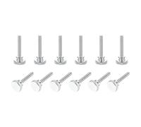 PATIKIL M6 x 35mm Knurled Thumb Screws, 12Pcs Metric Knurled Head Bolts Thumb Screw with Shoulder Grip Knobs Fasteners Tighten Thread Fasteners for TV Monitor Mount