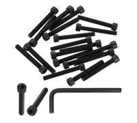 PATIKIL M6 x 45mm Hex Socket Head Screws Cap Bolt, 20 Pack 12.9 Grade Carbon Steel Hexagon Socket Screw Drive Machine with Wrenches, Black