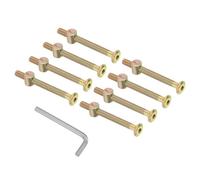PATIKIL M6 x 65mm Bunk Bed Bolts, 8 Pack Hex Drive Socket Cap Barrel Screws Bolt Nuts Assortment Kit with 1Pcs Wrench for Furniture Bed, Zinc Color