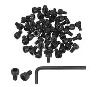 PATIKIL M6 x 8mm Hex Socket Head Screws Cap Bolt, 50 Pack 12.9 Grade Carbon Steel Hexagon Socket Drive Machine Screw with Wrenches, Black