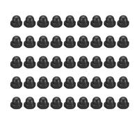 PATIKIL M6x1 Acorn Hex Bolt Covers, 80 Pcs Dome Head Carbon Steel Hexagon Decorative Cap Nuts for Home Repair, Industrial Equipment Fasteners, Black