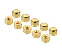 PATIKIL M6x11x14 Cap Nut, 15 Pcs Acorn Nut Screw Knob Cap Insert Bolt Cover Female Thread Knurled Decorative Hardware Fittings Light Fixtures, Electrophoresis Gold