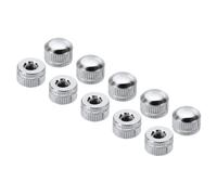 PATIKIL M6x11x14 Cap Nut, 30 Pcs Acorn Nut Screw Knob Cap Insert Bolt Cover Female Thread Knurled Decorative Hardware Fittings Light Fixtures, Silver Tone