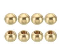 PATIKIL M6x12mm Thread Cap Nuts Knob, 8pcs Brass Ball Lamp Decoration Screw Caps Nut Cover Nut for Furniture Lighting or DIY Project