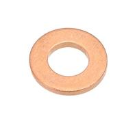 PATIKIL M6x12x1.5mm Flat Copper Washers, 12 PCS Copper Automotive Drain Plug Gaskets Flat Ring Oil Crush Washer Spacers for Faucets Garden Bolts Screws Hose, Purple