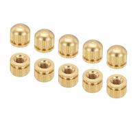 PATIKIL M6x12x12mm Cap Nut, 10 Pack Acorn Nut Screw Knob Cap Insert Bolt Cover Female Thread Knurled Decorative Hardware Fittings Lamp Light Fixtures
