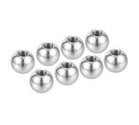 PATIKIL M6x14mm Ball Nuts Knob, 8 Pack Female Thread 304 Stainless Steel Round Blind Hole Screw Cap Cover for Lighting Machinery DIY Decoration, Silver