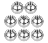 PATIKIL M6x14mm Ball Nuts Knob, 8 Pcs Female Thread 304 Stainless Steel Round Blind Hole Screw Cap Cover for Lighting Machinery DIY Decoration, Silver
