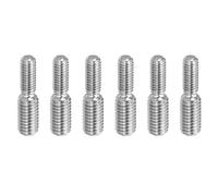 PATIKIL M6x15 to M8x15 Double End Threaded Stud Screw Bolt, 6 Pack 304 Stainless Steel Rod Bolts Thread Reducer Adapter for Furniture Hardware, 30mm Long