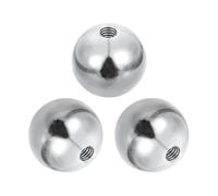 PATIKIL M6x30mm Ball Nuts Knob, 3pcs 304 Stainless Steel Round Solid Blind Hole Decorative Screw Cap Cover Machinery Handle Hardware