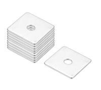 PATIKIL M6x30x2mm Square Washers, 24pcs Square Plate Washers Square Strut Washer Bearing Plate 304 Stainless Steel Flat Pad Spacer Hardware Fastener Nut Bolt Gasket