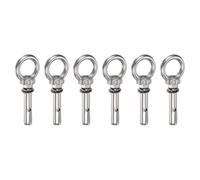 PATIKIL M6x35mm Expansion Lifting Eyebolt, 6 Pcs Stainless Steel Ring Lifting Expansion Bolts Screw Heavy Duty Internal Eye Bolt Fastener with Eye Ring for Concrete Wall Masonry