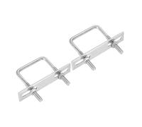 PATIKIL M6x42x65mm Square U-Bolts Kit, 2Set 304 Stainless Steel Square U Shaped Bolts Replacement Parts with Frame Plates and Nuts for Ski Board Sailboat Trailer