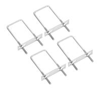 PATIKIL M6x50x120mm Square U-Bolts Kit, 4Set 304 Stainless Steel Square U Shaped Bolts Replacement Parts with Frame Plates and Nuts for Ski Board Sailboat Trailer