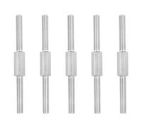 PATIKIL M6x80mm Double End Threaded Stud Screw, 5pcs 304 Stainless Steel Hex Bolt Left and Right Hand Threaded Rod Bar Adapter for Furniture Hardware, House Maintenance