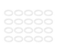 PATIKIL M7 PTFE Flat Washer, 50 Pcs 7mm ID 10mm OD 1.25mm Thick O-Ring Sealing Gasket Spacer for Fasten Screws Flanges Faucet Pipe Valves, White