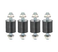 PATIKIL M8 25x25mm Rubber Isolator Mounts, 4 Pcs Rubber Studs Shock Absorber Anti-Vibration Isolation Damping Mounts with Lock Nuts for Motor, Air Compressor, Engines (65mm Height)