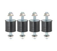 PATIKIL M8 30x30mm Rubber Isolator Mounts, 4 Pcs Rubber Studs Shock Absorber Anti-Vibration Isolation Damping Mounts with Lock Nuts for Motor, Air Compressor, Engines (76mm Height)