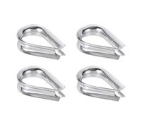 PATIKIL M8 316 Stainless Steel Thimble for 5/16" Dia Wire Rope Cable, 4 Pack 8mm Thimbles Rigging for Lifting Hanging Securing