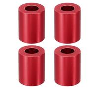 PATIKIL M8 Aluminum Spacer, 4 Pcs Metal Spacers Aluminum 8.2mm ID x 16mm OD x 20mm L Aluminum Spacer Screw Standoff Round for 1/3in or M8 Screw Bolts, Red