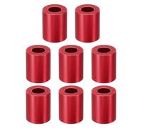 PATIKIL M8 Aluminum Spacer, 8 Pcs Metal Spacers Aluminum 8.2mm ID x 16mm OD x 20mm L Aluminum Spacer Screw Standoff Round for 1/3in or M8 Screw Bolts, Red