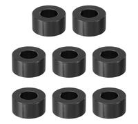 PATIKIL M8 Aluminum Spacer, 8 Pcs Metal Spacers Aluminum 8.2mm ID x 16mm OD x 8mm L Aluminum Spacer Screw Standoff Round for 1/3in or M8 Screw Bolts, Black
