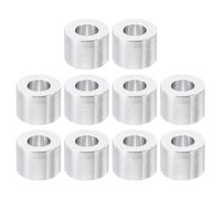 PATIKIL M8 Aluminum Spacers, 10 Pcs Metal Spacer Aluminum 8.2mm ID x 16mm OD x 12mm L Aluminum Spacer Screw Standoff Round for 5/16" or M8 Screw Bolts