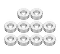 PATIKIL M8 Aluminum Spacers, 10Pcs Metal Spacer Aluminum Round 8.2mm ID x 16mm OD x 6mm L Thickness Aluminum Spacer Screw Standoff for 5/16" or M8 Screw Bolts