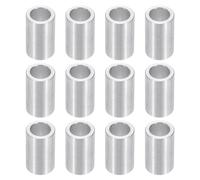 PATIKIL M8 Aluminum Spacers, 12pcs 5/16" x 1/2" Round Metal Spacers for 5/16 or M8 Screw Bolts, Unthreaded Standoff Bushing 13/16"L, 8.2x12x20mm