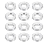 PATIKIL M8 Aluminum Spacers, 12pcs 5/16" x 1/2" Round Metal Spacers for 5/16 or M8 Screw Bolts, Unthreaded Standoff Bushing 1/8"L, 8.2x12x3mm