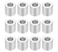 PATIKIL M8 Aluminum Spacers, 12pcs 5/16" x 5/8" Round Metal Spacers for 5/16 or M8 Screw Bolts, Unthreaded Standoff Bushing 5/8"L, 8.2x16x16mm