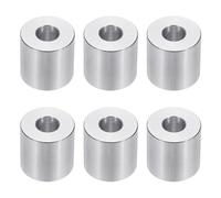 PATIKIL M8 Aluminum Spacers, 6pcs 5/16" x 3/4" Round Metal Spacers for 5/16 or M8 Screw Bolts, Unthreaded Standoff Bushing 1"L, 8.5x20x25mm