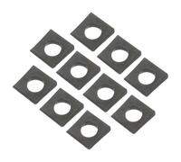 PATIKIL M8 Beveled Square Washers, 10 Pcs Thickness 2 to 5mm Wedge Washers in Plain Carbon Steel for Shim Leveling Fastener Hardware, Black