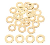 PATIKIL M8 Brass Flat Washer, 50 Pcs 8mm ID 16mm OD 1mm Thick Metric Washers Metal Sealing Gasket Ring for Screws Bolts Factories Home Outdoor Projects