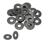 PATIKIL M8 Flat Washers 5/16"ID x 3/4"OD, 20 Pcs 304 Stainless Steel Metal Metric Washers Black Electroplated Flat Gasket Spacer for Screws and Bolts, Black