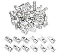 PATIKIL M8 Half Round Roll in Spring t Nuts 4040 Series Silver 50 Pcs | Carbon Steel,for 8mm Aluminum Extrusion Profile,t Slot Spring Nuts,3D Printer DIY Tools Furniture Assembly